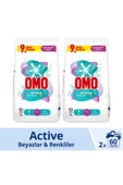 Omo Matik Active Beyazlar & Renkliler Toz Deterjanı 2 x 9 KG thumbnail 1