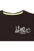 İrem Çocuk Giyim Erkek Çocuk Çift Taraf Like Yazı Desenli Siyah Tişört - 3
