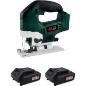KL Pro  KLDT18B-20 18VOLT/2.0 Ah Li-Ion Çift Akülü Kömürsüz Profesyonel Dekupaj Testere thumbnail 1