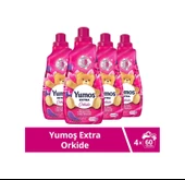 Yumoş Extra Konsantre Çamaşır Yumuşatıcısı Orkide 1440 Ml 60 Yıkama 4 Adet - 1
