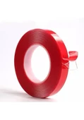 ÇİFT TARAFLI BANT 15MM X 5MT KIRMIZI ŞEFFAF - 1