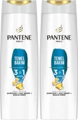 Pantene 3'ü 1 Arada Temel Bakım Şampuanı 2 x 600 ML thumbnail 2