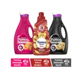 Yumoş Çamaşır Yumuşatıcısı Amber 1440Ml+Sıvı Deterjan Renk 2520Ml+Sıvı Deterjan Siyah 2520Ml - 1