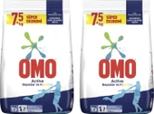 Omo Active Renkliler & Beyazlar Toz Çamaşır Deterjanı 7.5 Kg X 2 Adet thumbnail 1