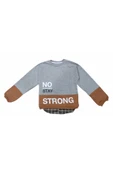 İrem Çocuk Giyim Erkek Çocuk Strong Yazı Desenli Sweatshirt - 1