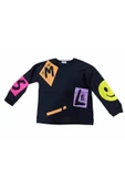 İrem Çocuk Giyim Kız Çocuk Smile Yazı Desenli Sweatshirt - 1