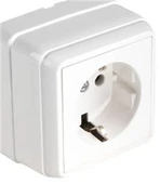 Mutlusan Bron Sıva Üstü Kapaklı Topraklı Priz Beyaz ( 2160 110 0201) thumbnail 2