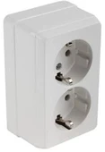 Mutlusan Bron Sıva Üstü İkili Topraklı Priz Beyaz (2160 202 0201) thumbnail 2