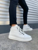 JET-206 Ottawa Bağcıklı Ortopedik Taban Cilt Erkek Spor Bot CBT - Beyaz thumbnail 1