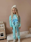 Cg Kids Frozen Elsa 2 Iplik Kumaş Kız Çocuk Alt Üst Takım Süper Kalite - 2
