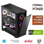 ETERNAL POWER RYZEN 7 5700X 32G DDR4 1TB M.2 RTX4060 A520 M650W thumbnail 1