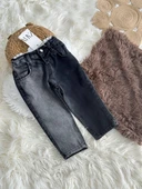 Siyah Jean Pantolon Taşlanmış Erkek Çocuk - 1