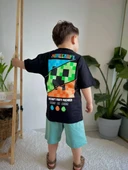 Cg Kids Minecraft Mükemmel Kaliteli Baskı Erkek Çocuk Alt Üst Takım - 1