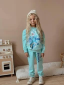 Cg Kids Frozen Elsa 2 Iplik Kumaş Kız Çocuk Alt Üst Takım Süper Kalite - 4