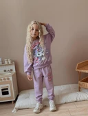 Cg Kids Kuromi 2 Iplik Kumaş Kız Çocuk Alt Üst Takım Süper Kalite - 1