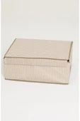 Çok Amaçlı Baza Kutusu Bej Çizgili Tekli 50x40x30 Cm - 3