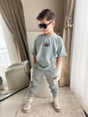 Cg Kids Eksitme Yeşil Enjeksiyon Baskı Bb Basic Alt Eksitme Eşfoman Ince Cep Detay Erkek Çocuk Alt Üst Takım - 4