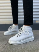 JET-206 Ottawa Bağcıklı Ortopedik Taban Cilt Erkek Spor Bot CBT - Beyaz thumbnail 2