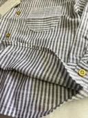 Keten Gri Beyaz Çizgili Erkek Çocuk Gömlek - 2