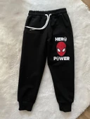 Cg Kids Spiderman Örümcek Adam Blackwhite 2 Iplik Kumaş Erkek Çocuk Alt Üst Takım Süper Kalite - 3