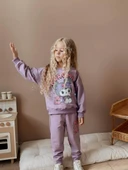 Cg Kids Kuromi 2 Iplik Kumaş Kız Çocuk Alt Üst Takım Süper Kalite - 4