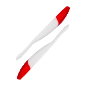Silikon Kurt Yem - 3,3g 95mm - Fishack WormiX - 1 Adet - Red White - 2