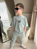 Cg Kids Eksitme Yeşil Enjeksiyon Baskı Bb Basic Alt Eksitme Eşfoman Ince Cep Detay Erkek Çocuk Alt Üst Takım - 3