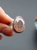 925 Ayar Gümüş ve Pirinç Otantik Kadın Yüzük sy00079 thumbnail 4