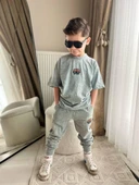 Cg Kids Eksitme Yeşil Enjeksiyon Baskı Bb Basic Alt Eksitme Eşfoman Ince Cep Detay Erkek Çocuk Alt Üst Takım - 1