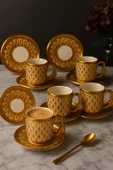 Gold Desenli 6’lı Porselen Kahve Fincan Seti 50 ml thumbnail 1
