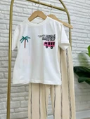 Cg Kids Jungle Çizgili Keten Kombinli Erkek Çocuk Alt Üst Takım - 3