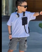 Cg Kids Paraşüt Cep Detaylı T-Shirt Komando Cepli Jean Erkek Çocuk Alt Üst Takım - 1