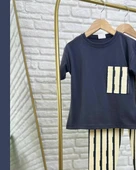 Cg Kids Antrasit Krem Çizgili Erkek Çocuk Alt Üst Takım - 2