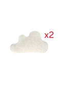 Porland Bulut Bebek Çocuk Teddy Yastık 2'li 40x24cm - 1