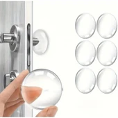 6lı Şeffaf Silikon Mobilya ve Kapı Durdurucu Darbe Pedi Yuvarlak thumbnail 2