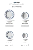 PORSER Blue Orbit Bonsai 24 Parça Yemek Takımı - 2