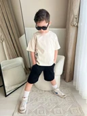 Cg Kids Tropical Palmiye Detaylı Yan Cepli Şort Erkek Çocuk Alt Üst Takım - 2