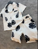 Cg Kids Yaprak Desenli Ince Lacoste Kumaş Erkek Çocuk Alt Üst Takım - 2