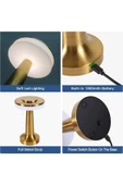 Şarjlı Dokunmatik LED Masa Lambası Metal Taşınabilir Gece Işığı Ev, Kafe, Restoran için - 5
