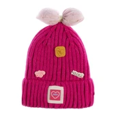 Kitti Çocuk Kız Kulaklı Bere (4-8 Yaş) K24130-02 Fuşya - 1
