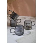 Ringo Line Füme 4'lü 200ML Boncuk Kulplu Kupa - 1