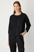 Kırışık Kumaş Detaylı Sweat On - 5