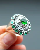 925 AyarGümüş Kadın Zirkon Taş Yüzük sy00085 thumbnail 3