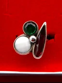 925 Ayar Gümüş ve Pirinç Otantik Kadın Yüzük sy00083 thumbnail 4