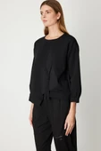 Kırışık Kumaş Detaylı Sweat On - 3