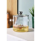 Sean Silver 1800 ml Borosilikat Cam Tencere - 1