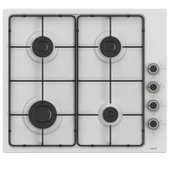 Ferre QBL62CB - EL066 -D037 60 cm Beyaz Emaye Turbolu Aspiratörlü Ankastre Set - Yeni thumbnail 3