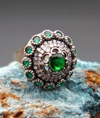 925 AyarGümüş Kadın Zirkon Taş Yüzük sy00085 thumbnail 6