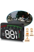 Araç Hız Göstergesi Dijital Ekran ,Voltaj Su Sıcaklığı ,Yansımalı Göstergeli , OBD2 HUD - 2