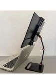 Evrensel Tablet,Telefon ve Monitör Standı-360° Döner Masa Üstü Ekran Tutucu-Metal Gövde - 6